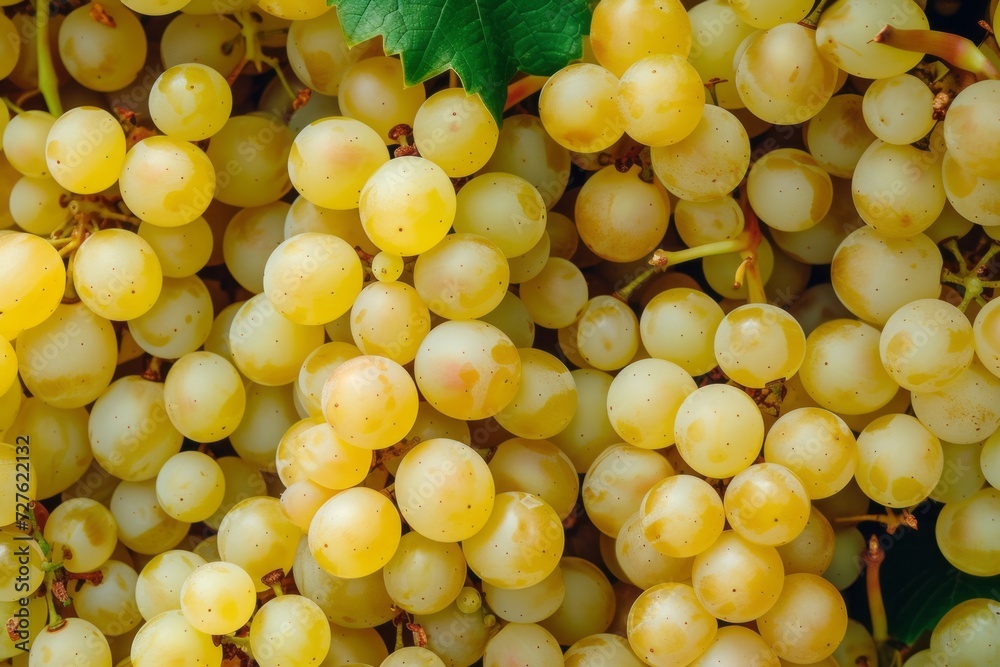juicy yellow green grapes top view, natural background juicy yellow green grapes top view, natural background
