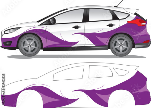 Abstract Car Decal Vector Illustration