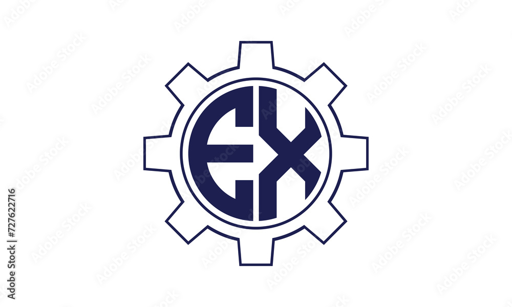 EX initial letter mechanical circle logo design vector template. industrial, engineering, servicing, word mark, letter mark, monogram, construction, business, company, corporate, commercial, geometric EX initial letter mechanical circle logo design vector template. industrial, engineering, servicing, word mark, letter mark, monogram, construction, business, company, corporate, commercial, geometric