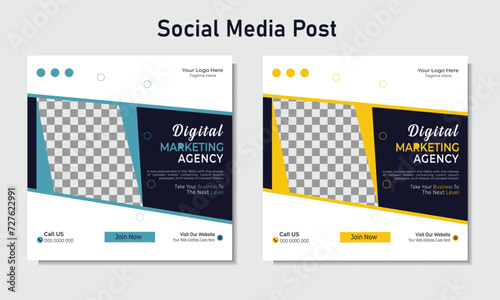 Creative social media post banner template, Corporate social media web banner design, Facebook Post, Instagram Post template . 