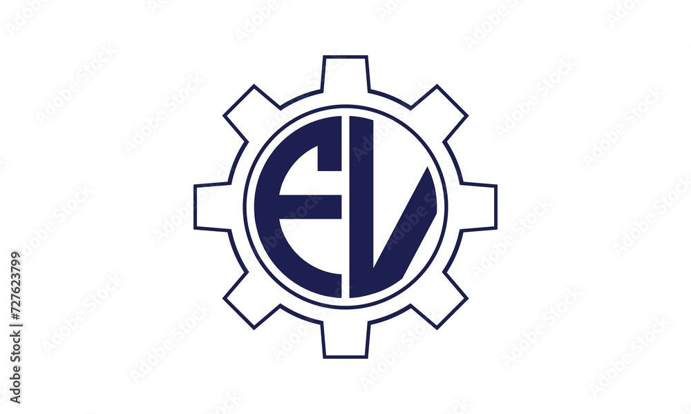 FV initial letter mechanical circle logo design vector template. industrial, engineering, servicing, word mark, letter mark, monogram, construction, business, company, corporate, commercial, geometric FV initial letter mechanical circle logo design vector template. industrial, engineering, servicing, word mark, letter mark, monogram, construction, business, company, corporate, commercial, geometric