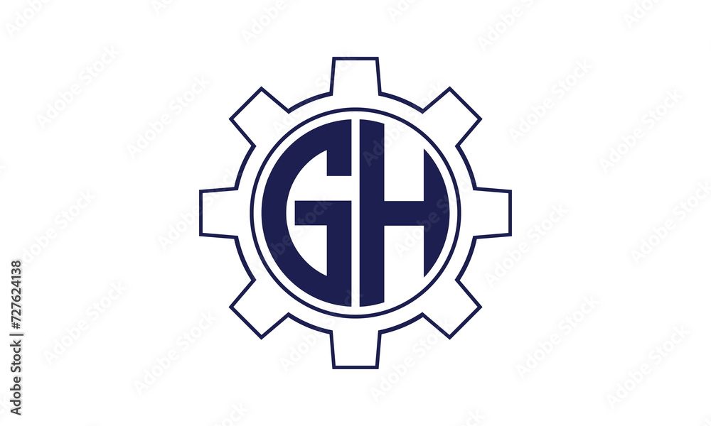 GH initial letter mechanical circle logo design vector template. industrial, engineering, servicing, word mark, letter mark, monogram, construction, business, company, corporate, commercial, geometric GH initial letter mechanical circle logo design vector template. industrial, engineering, servicing, word mark, letter mark, monogram, construction, business, company, corporate, commercial, geometric