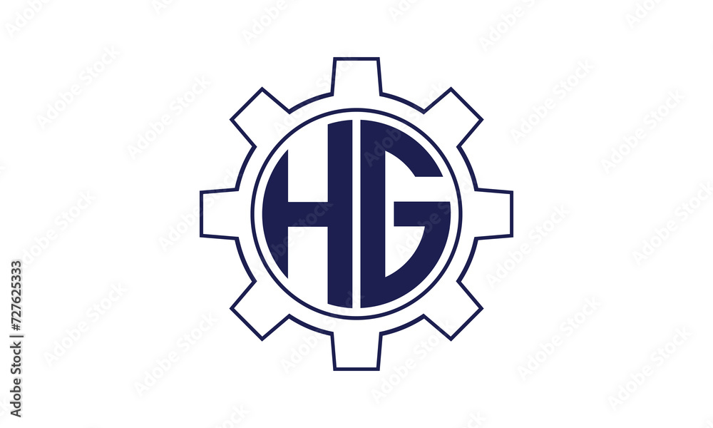 HG initial letter mechanical circle logo design vector template. industrial, engineering, servicing, word mark, letter mark, monogram, construction, business, company, corporate, commercial, geometric HG initial letter mechanical circle logo design vector template. industrial, engineering, servicing, word mark, letter mark, monogram, construction, business, company, corporate, commercial, geometric