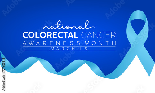 National Colorectal Cancer Awareness Month Observed every year of March, Medical Awareness Vector banner, flyer, poster and social medial template design.