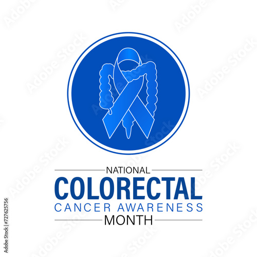 National Colorectal Cancer Awareness Month Observed every year of March, Medical Awareness Vector banner, flyer, poster and social medial template design.