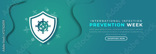 International Infection Prevention Week Paper cut style Vector Design Illustration for Background, Poster, Banner, Advertising, Greeting Card