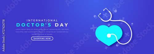 International Doctor's Day Paper cut style Vector Design Illustration for Background, Poster, Banner, Advertising, Greeting Card