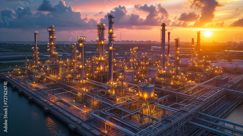production facilities and r&d in a saudi oil plant photo