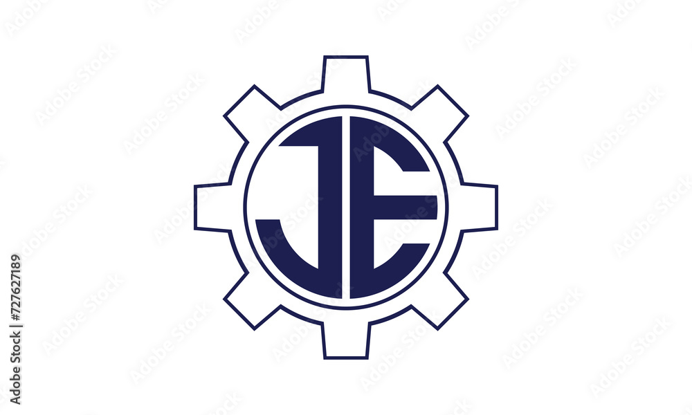 JE initial letter mechanical circle logo design vector template. industrial, engineering, servicing, word mark, letter mark, monogram, construction, business, company, corporate, commercial, geometric JE initial letter mechanical circle logo design vector template. industrial, engineering, servicing, word mark, letter mark, monogram, construction, business, company, corporate, commercial, geometric