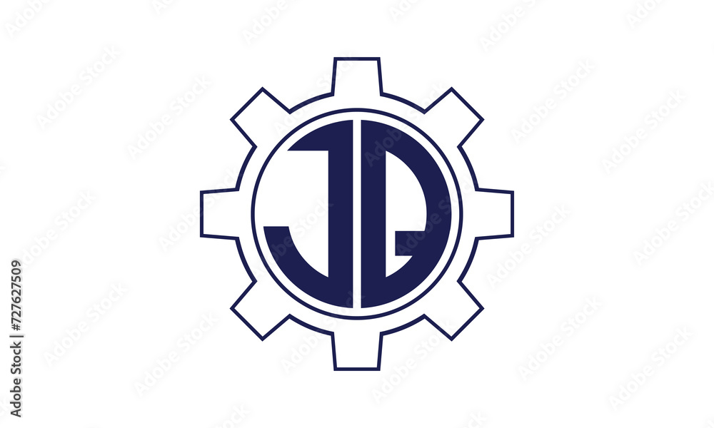 JQ initial letter mechanical circle logo design vector template. industrial, engineering, servicing, word mark, letter mark, monogram, construction, business, company, corporate, commercial, geometric JQ initial letter mechanical circle logo design vector template. industrial, engineering, servicing, word mark, letter mark, monogram, construction, business, company, corporate, commercial, geometric
