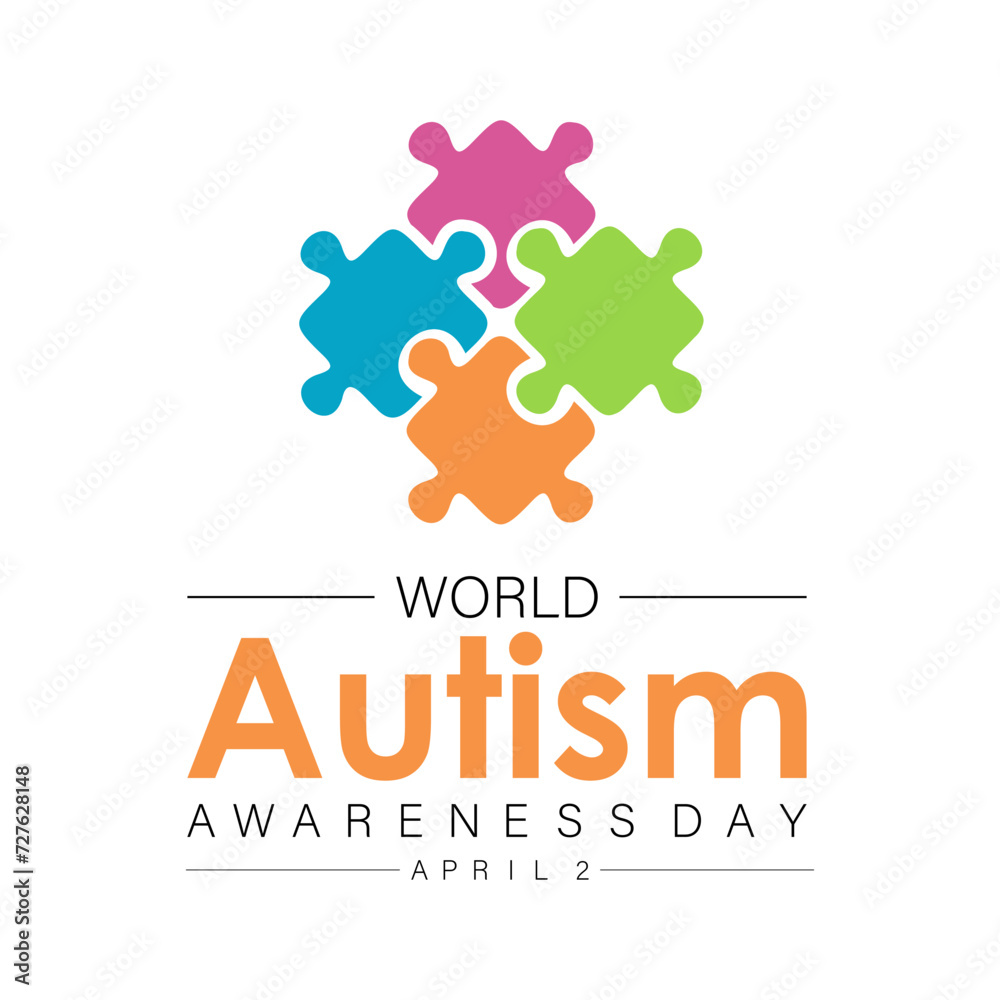 World Autism Awareness Day Observed every year of April 2, Medical Awareness Vector banner, flyer, poster and social medial template design.