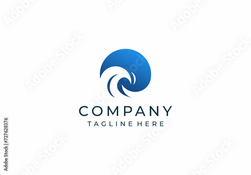 sea water wave logo design, graphic element for logo 