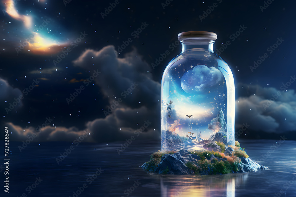 Bottled Eternity: A Captivating Scene of a Mysterious Heaven Bottled Eternity: A Captivating Scene of a Mysterious Heaven