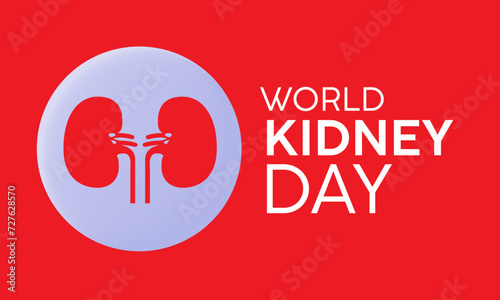 World Kidney Day Observed every year of March 14, Medical Awareness Vector banner, flyer, poster and social medial template design.