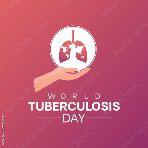 World Tuberculosis Day Observed every year of March 24, Medical Awareness Vector banner, flyer, poster and social medial template design.