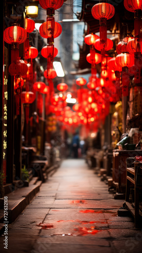 chinese lanterns in the night © nan