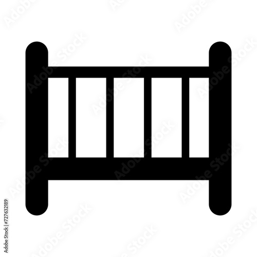 Baby crib icon