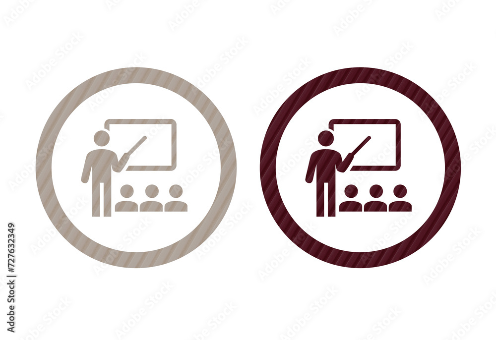 Studying icon symbol brown with texture Studying icon symbol brown with texture