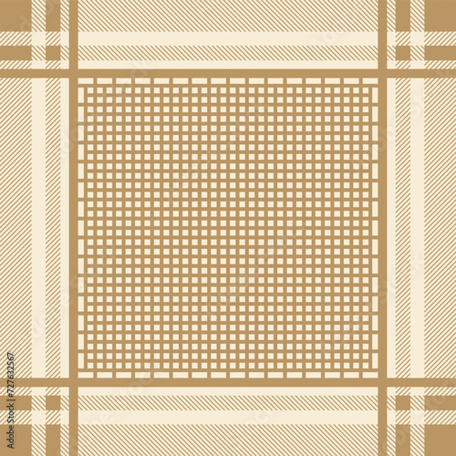 Elegant brown Arabic keffiyeh scarf pattern design photo