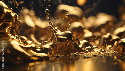 liquid gold flowing photo
