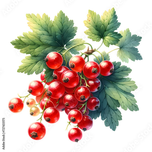 red currant isolated on white photo