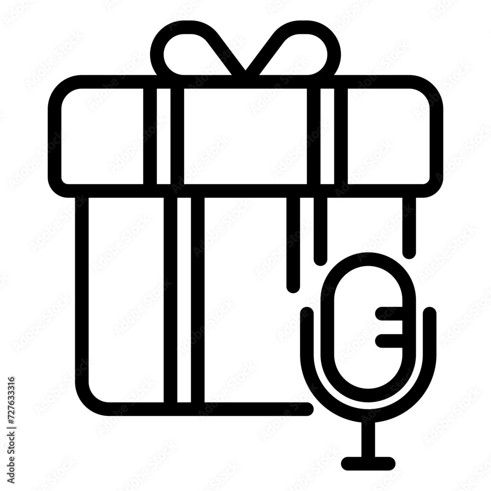 Microphone icon, line icon style Microphone icon, line icon style
