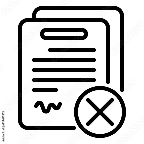 Cancelation icon, line icon style