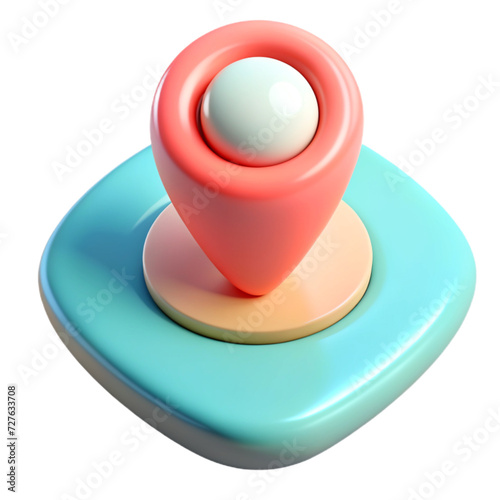 red push pin icon