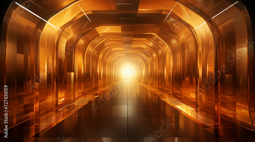 Brown_Square_tunnel_abstract_background