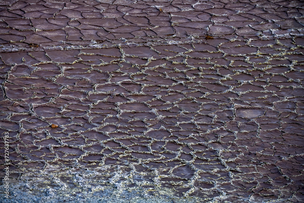 Textured Patterns of Evaporated Mineral Ponds in Rio Tinto Textured Patterns of Evaporated Mineral Ponds in Rio Tinto