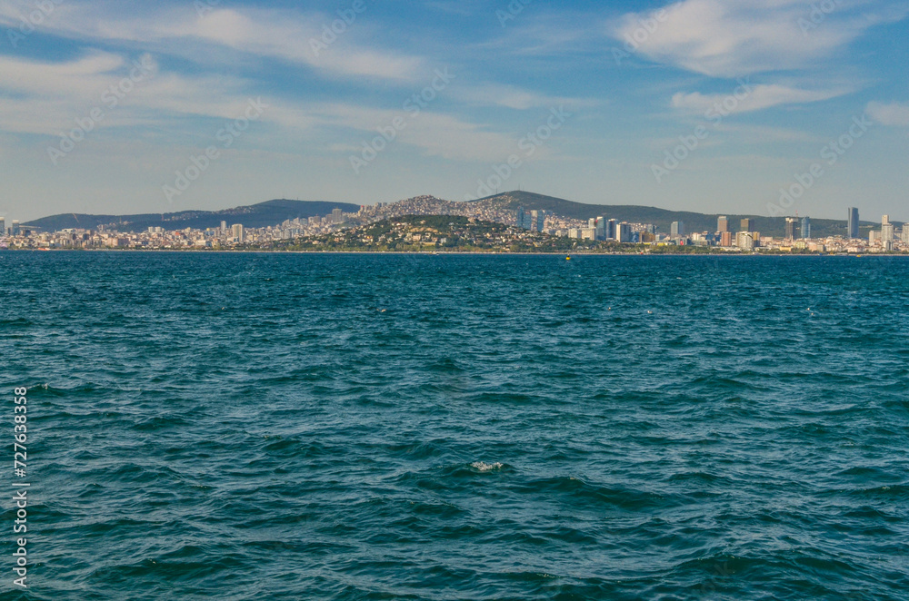 Istanbul Anatolian side scenic view from Buyukada ferry (Adalar, Turkey) Istanbul Anatolian side scenic view from Buyukada ferry (Adalar, Turkey)