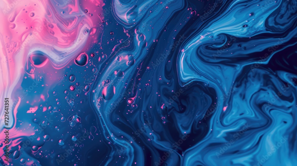 Liquid pink and blue background, AI generated Image Liquid pink and blue background, AI generated Image