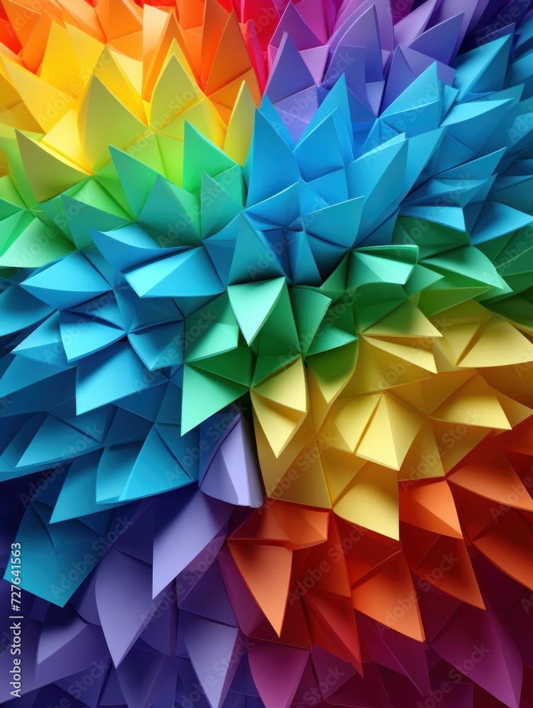 Fototapeta premium gay_pride_folded_rainbow_paper_background UHD WAllpaper