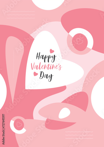 Happy Valentine's day creative flyer template design vector, love banner, Valentine's template design, modern and abstract pattern flyer template design 