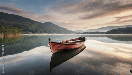 Dawn Serenity: Reflections of Solitude on a Tranquil Lake"