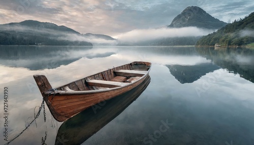 Dawn Serenity: Reflections of Solitude on a Tranquil Lake"