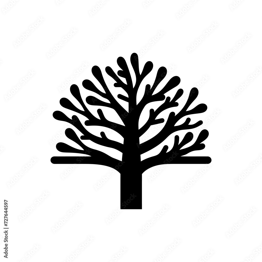 Fototapeta premium Beech forest tree icon