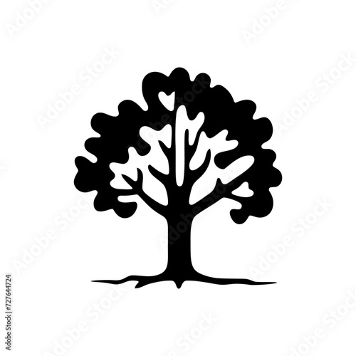 Willow forest tree icon