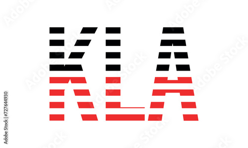 KLA three initial letter iconic line negative space minimal logo design vector template. monogram, abstract, wordmark, business, typography, minimalist, brand, company, flat, modern, unique, simple