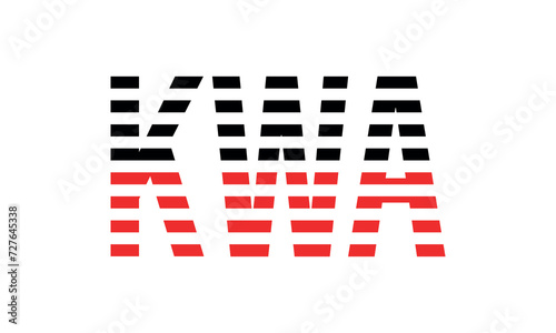 KWA three initial letter iconic line negative space minimal logo design vector template. monogram, abstract, wordmark, business, typography, minimalist, brand, company, flat, modern, unique, simple