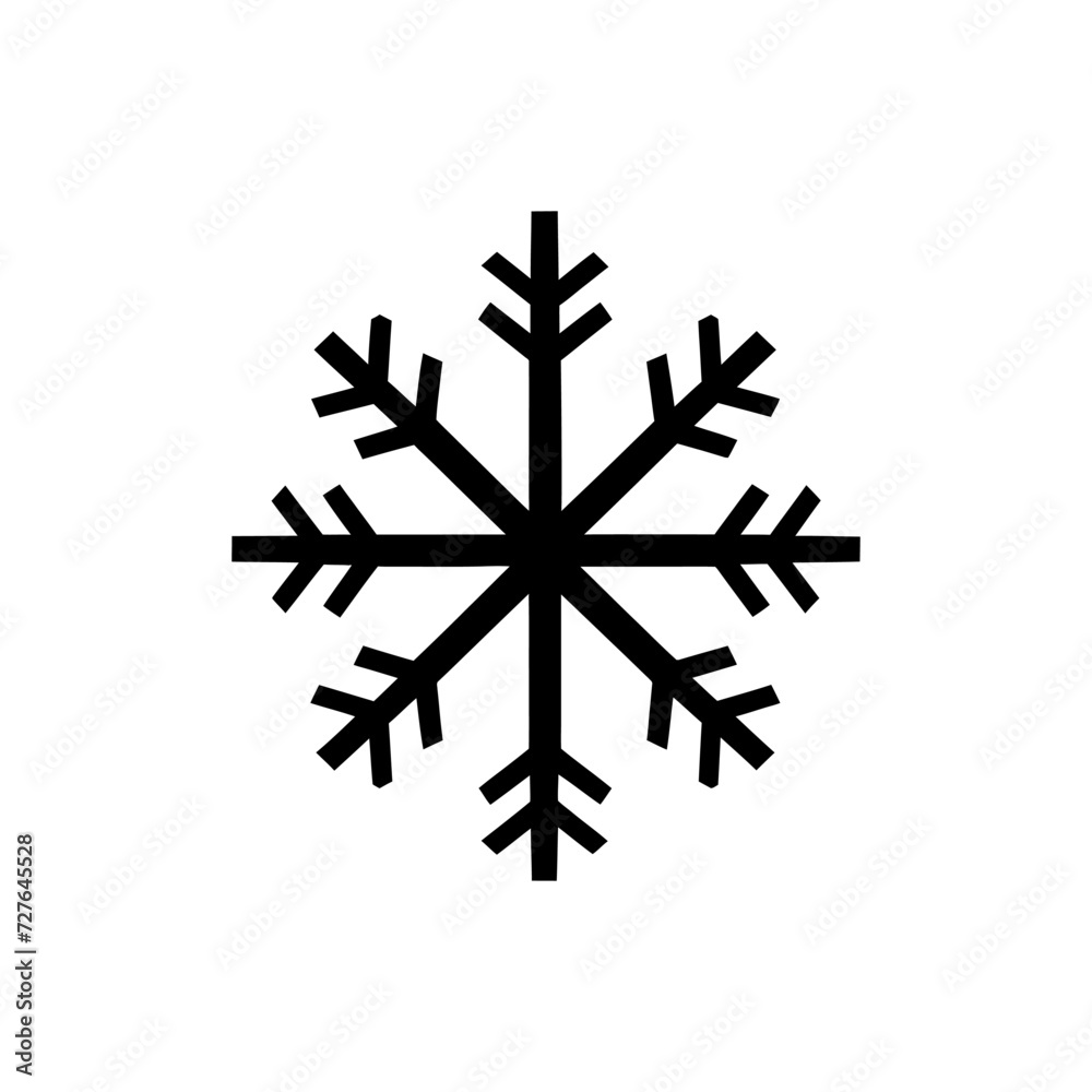 Icy crystal snowflake icon Icy crystal snowflake icon