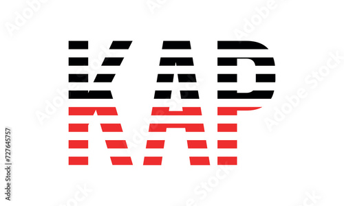 KAP three initial letter iconic line negative space minimal logo design vector template. monogram, abstract, wordmark, business, typography, minimalist, brand, company, flat, modern, unique, simple