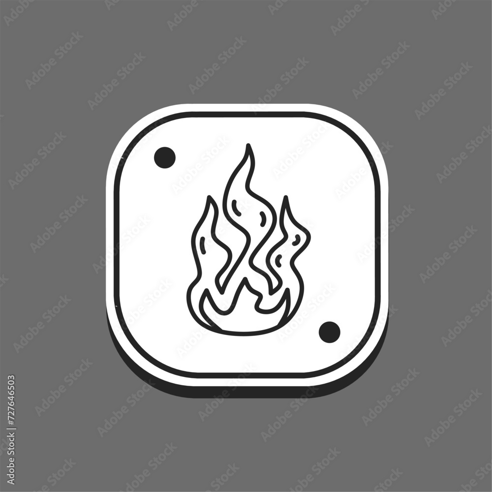 Fire icon line in flat. Stock vector. Fire icon line in flat. Stock vector.