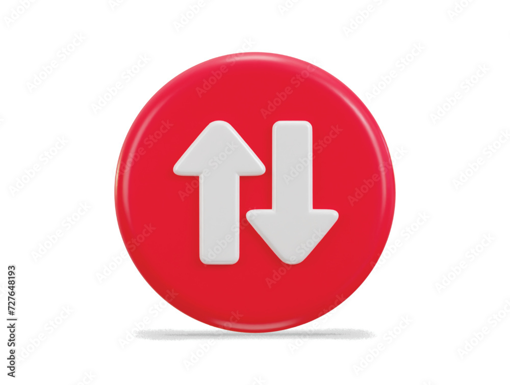 3d up and down arrow icon vector illustration 3d up and down arrow icon vector illustration