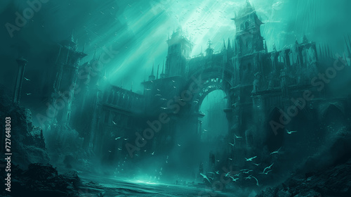 underwater ruins of a lost civilizationmerfolk guardians and sunken treasures Beneath the waves lie Generative AI
