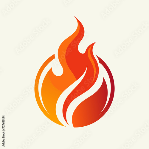 Premium style abstract fire logo symbol. fire icon