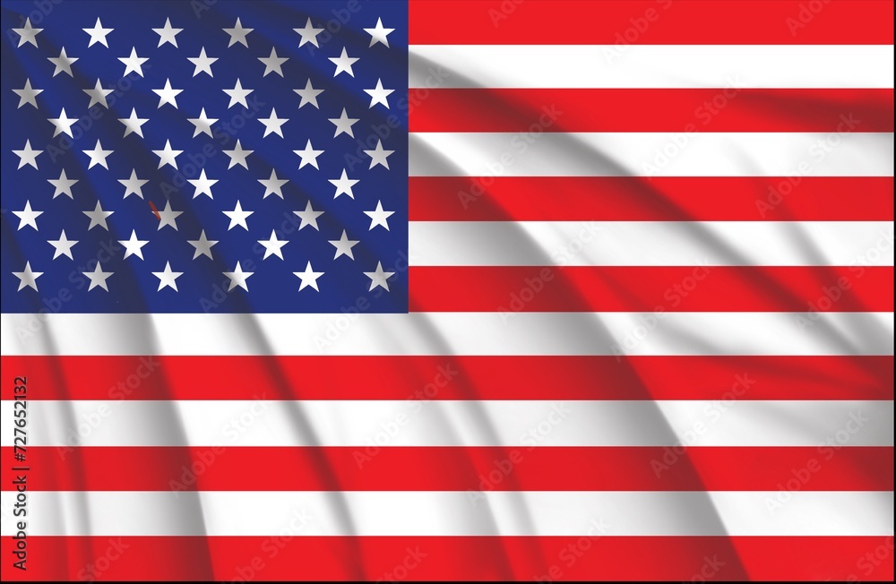 3d illustration american flag on the background 3d illustration american flag on the background