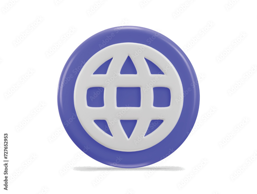 web browser icon 3d render web browser icon 3d render