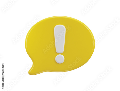 dander message warning notification icon 3d render photo