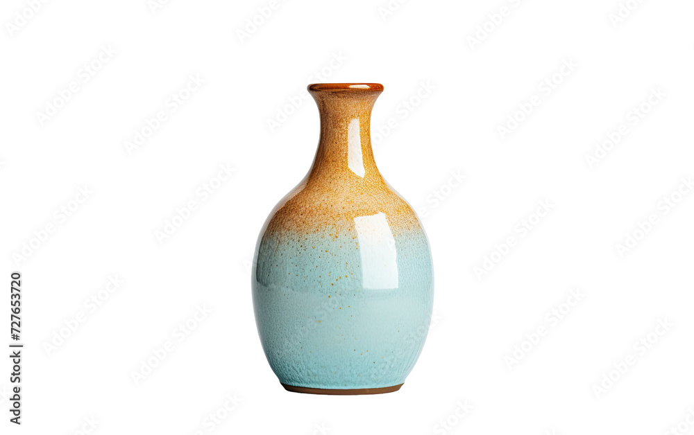 Traditional Charm of Ceramic Vase on White or PNG Transparent Background.